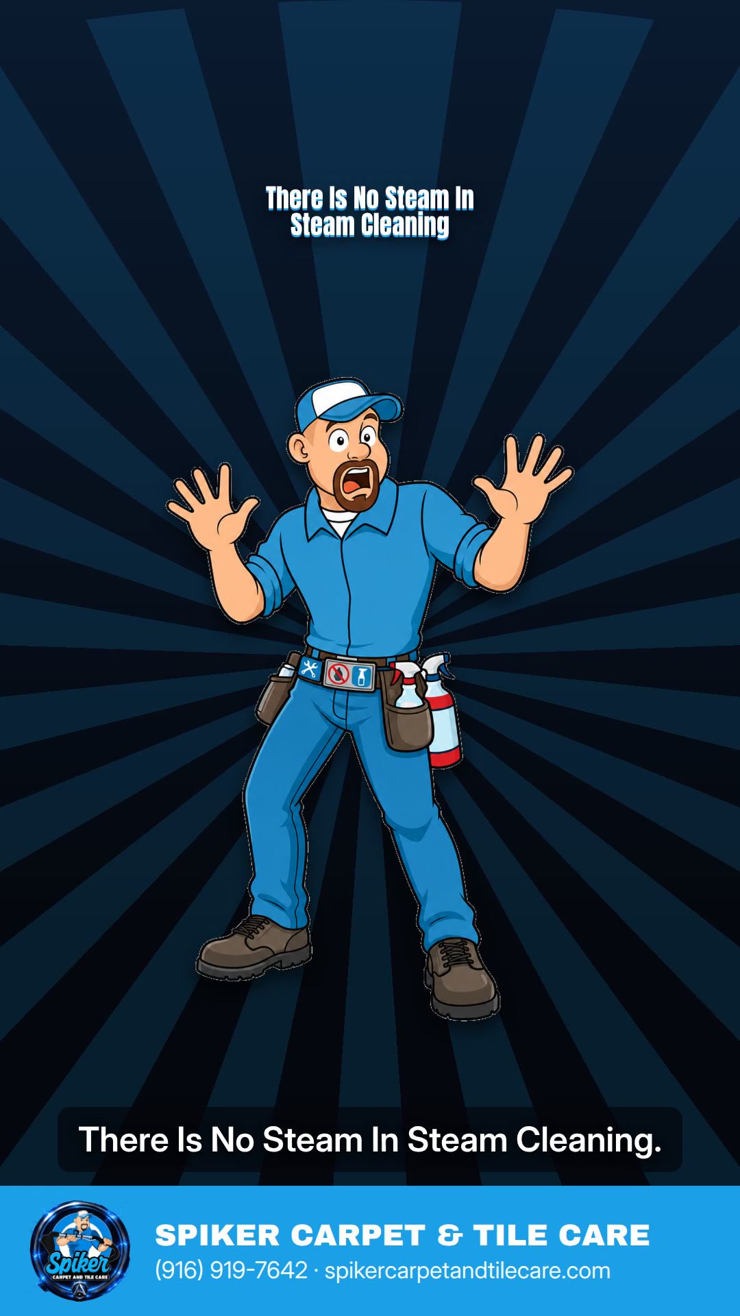 There is no steam in steam cleaning.

What the trade calls hot water extraction (commonly 
