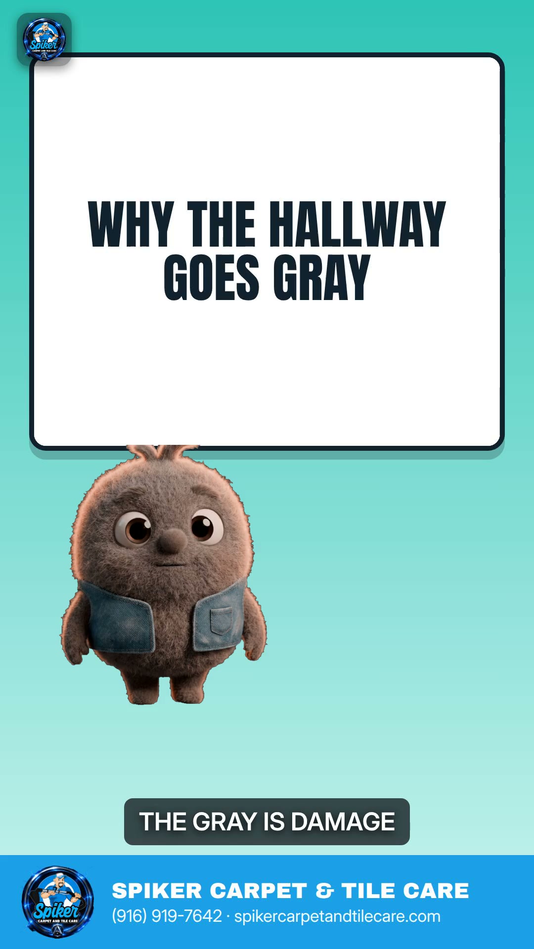 That gray path down your hallway isn't dirt. It's oil holding sand against the fiber, and 