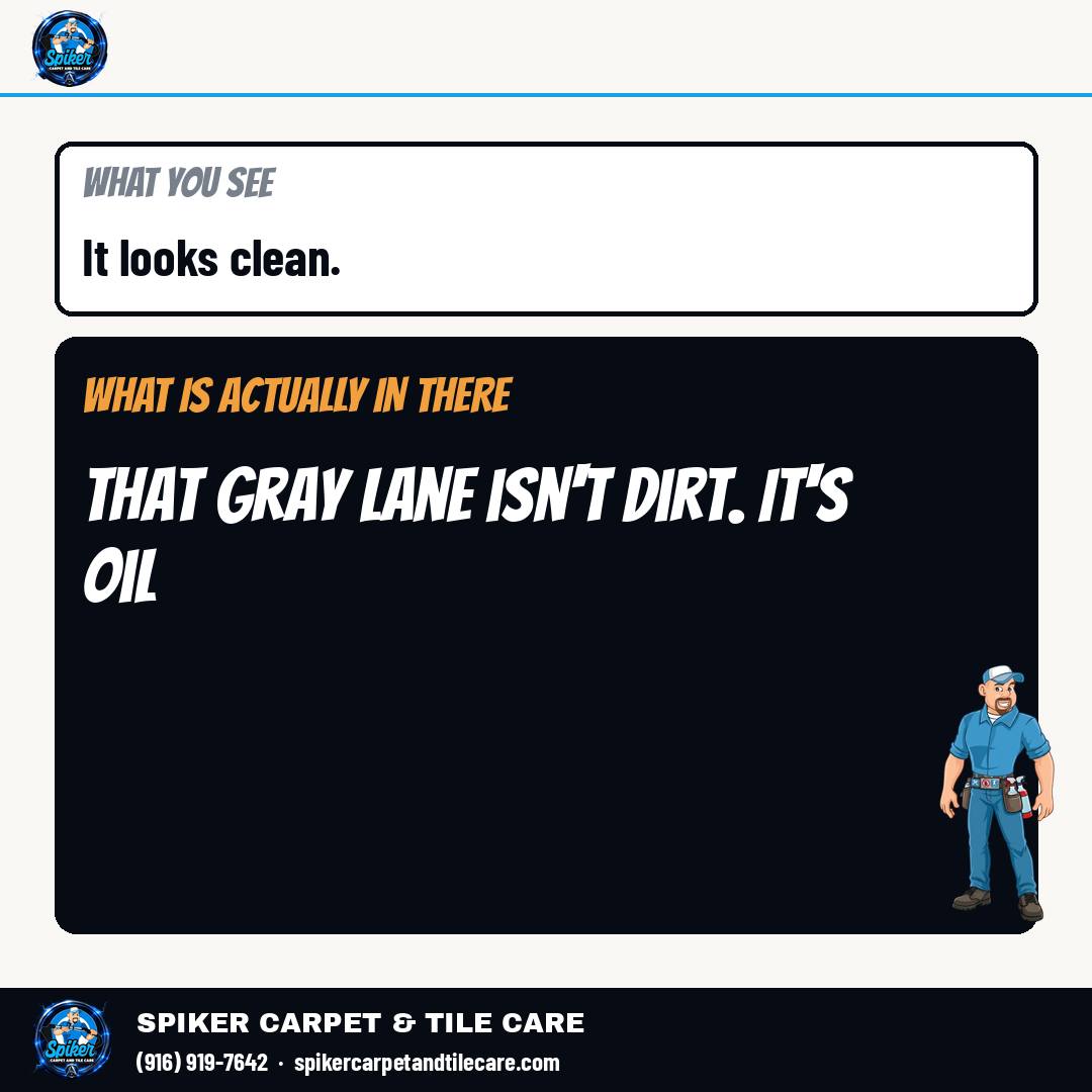 What you see, and what is actually in there.

That gray lane isn't dirt. It's oil.

The gr