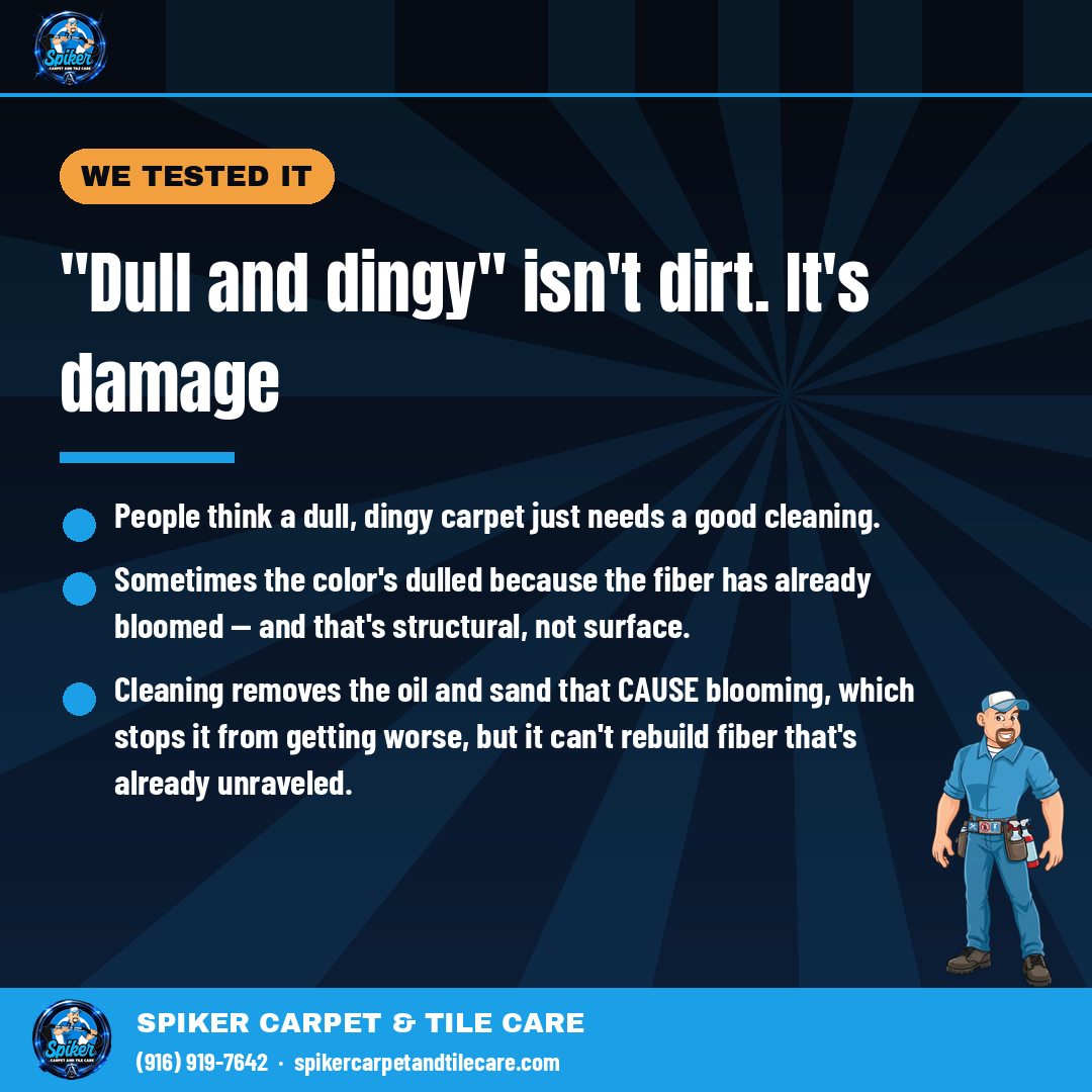 We tested it honestly.

"Dull and dingy" isn't dirt. It's damage.

People think a dull, di