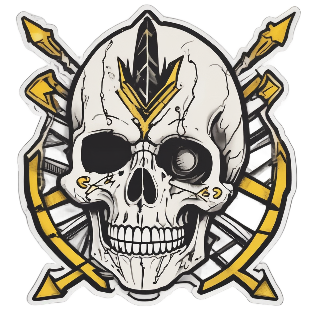 Abstract Arrow Skull — abstract & patterns stickers