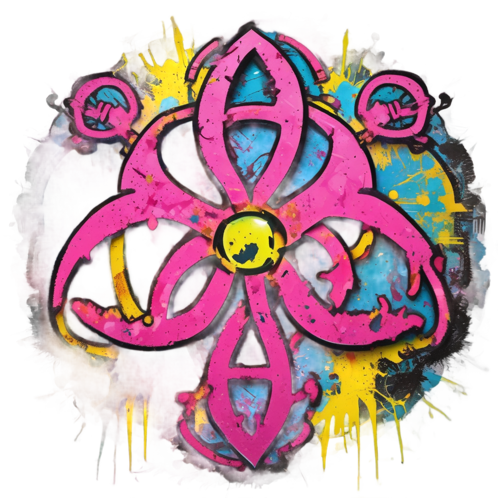 Abstract Biohazard Splatter — abstract & patterns stickers