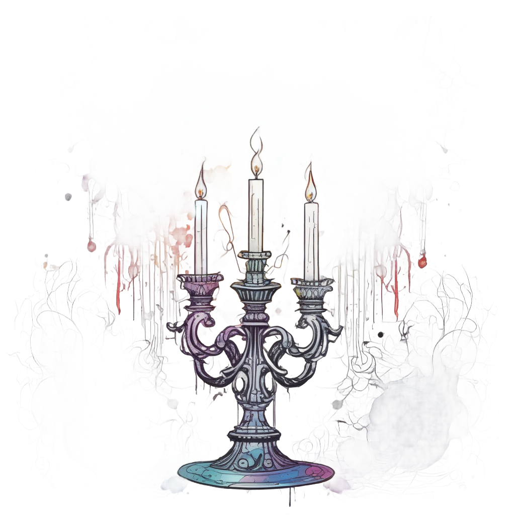 Abstract Candelabra with Splashes — abstract & patterns stickers