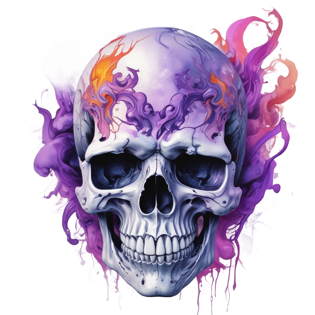 abstract flame skull — abstract & patterns stickers