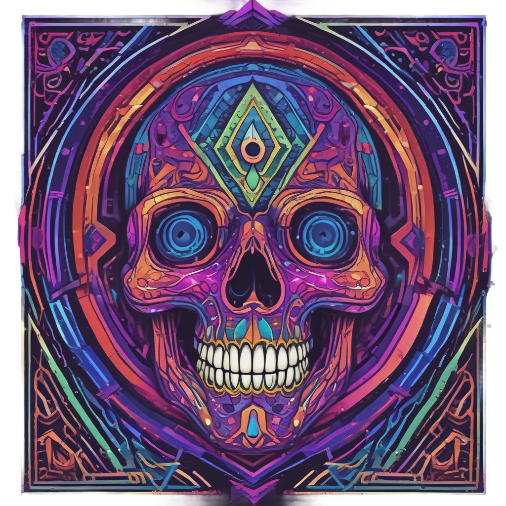 Abstract Geometric Skull — geometric stickers