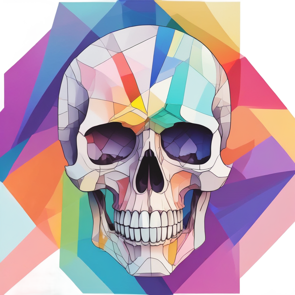 Abstract Geometry Skull — abstract & patterns stickers
