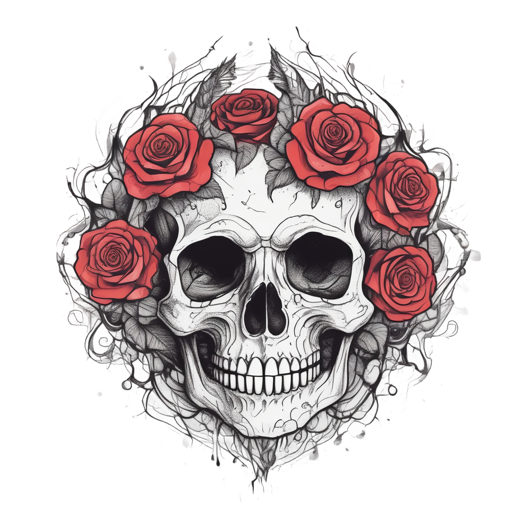 abstract sketch skull — abstract & patterns stickers