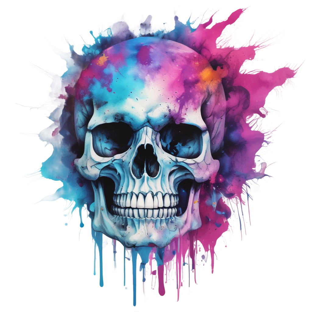 Abstract Smoke Skull — abstract & patterns stickers