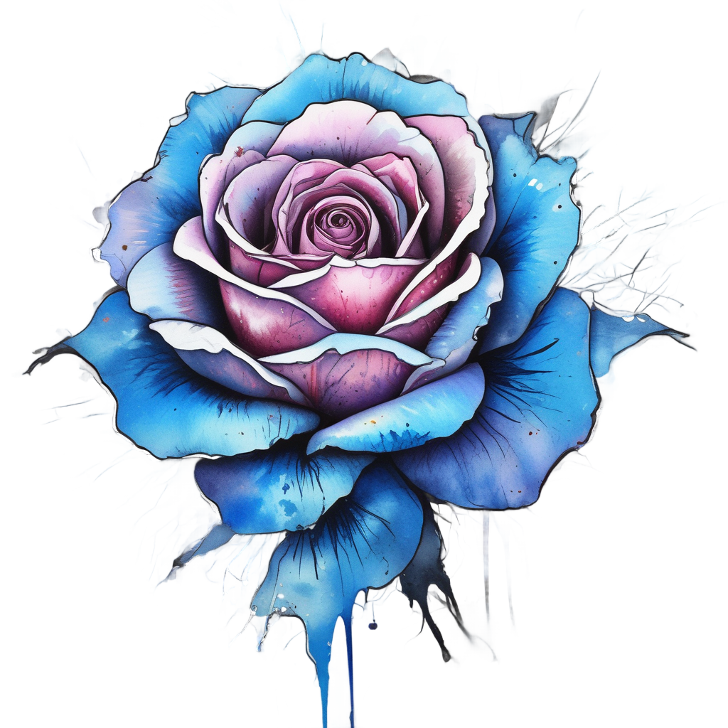 Abstract Splatter Rose — abstract & patterns stickers