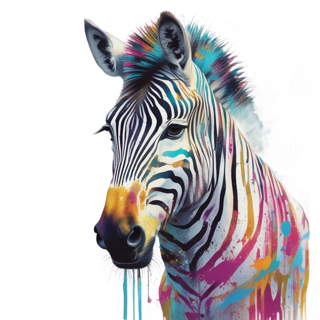 Abstract Splatter Zebra — abstract & patterns stickers