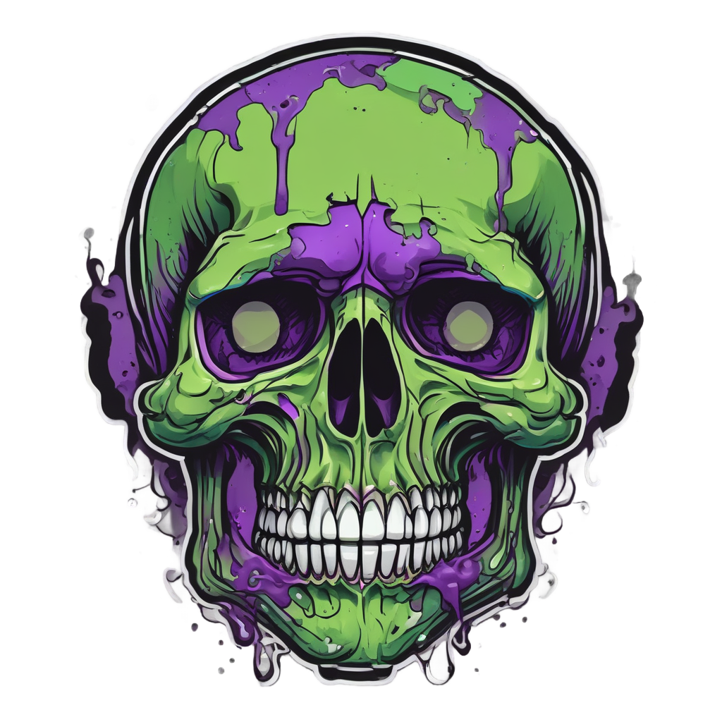 Acid Reflux Skull — abstract & patterns stickers