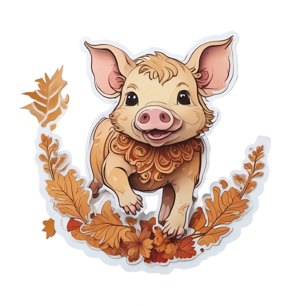 Acorn Ballet Leap — farm nursery stickers