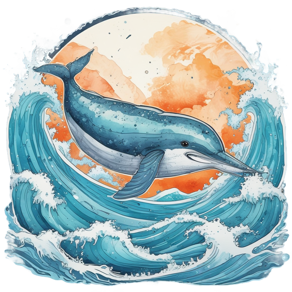 Acrobatic Loop Leap — ocean nursery stickers