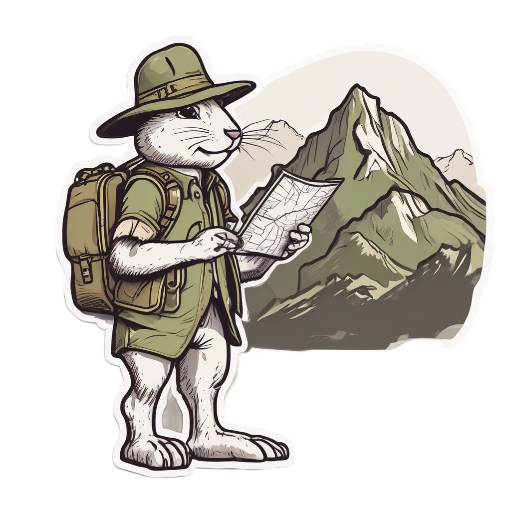 Adventurer Bunny Explorer — farm nursery stickers