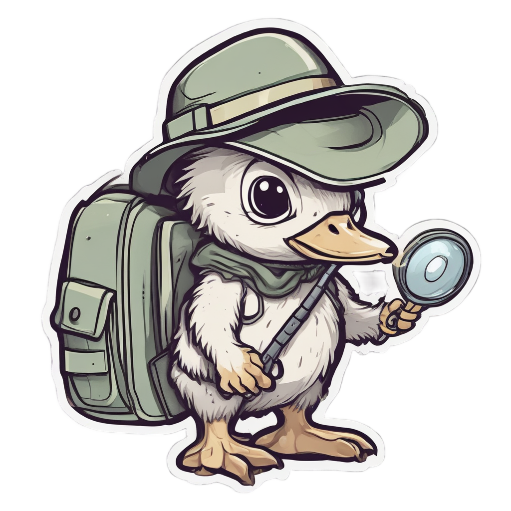 Adventurer Duckling Explorer — farm nursery stickers