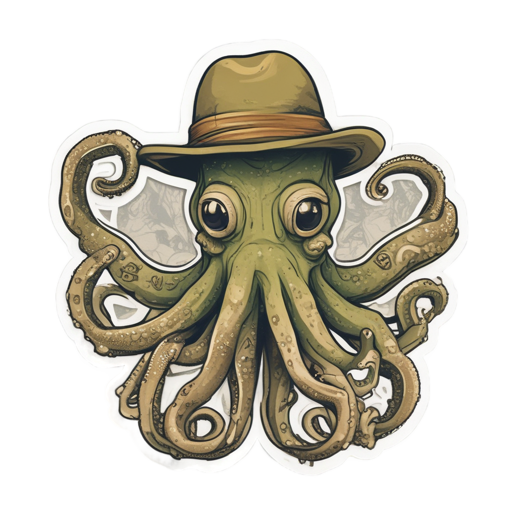 Adventurer Octopus Explorer Hat — ocean nursery stickers