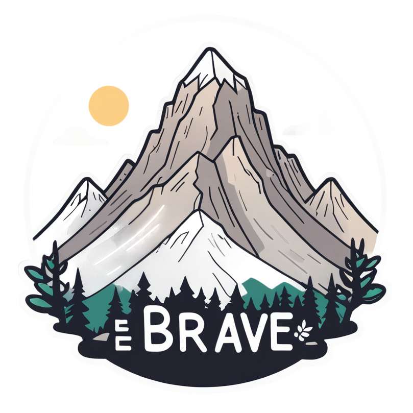 Be Brave (kawaii) — affirmation stickers