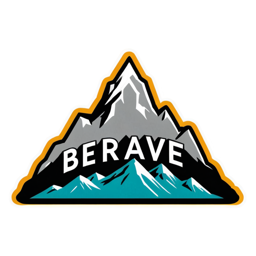 Be Brave (neon) — affirmation stickers