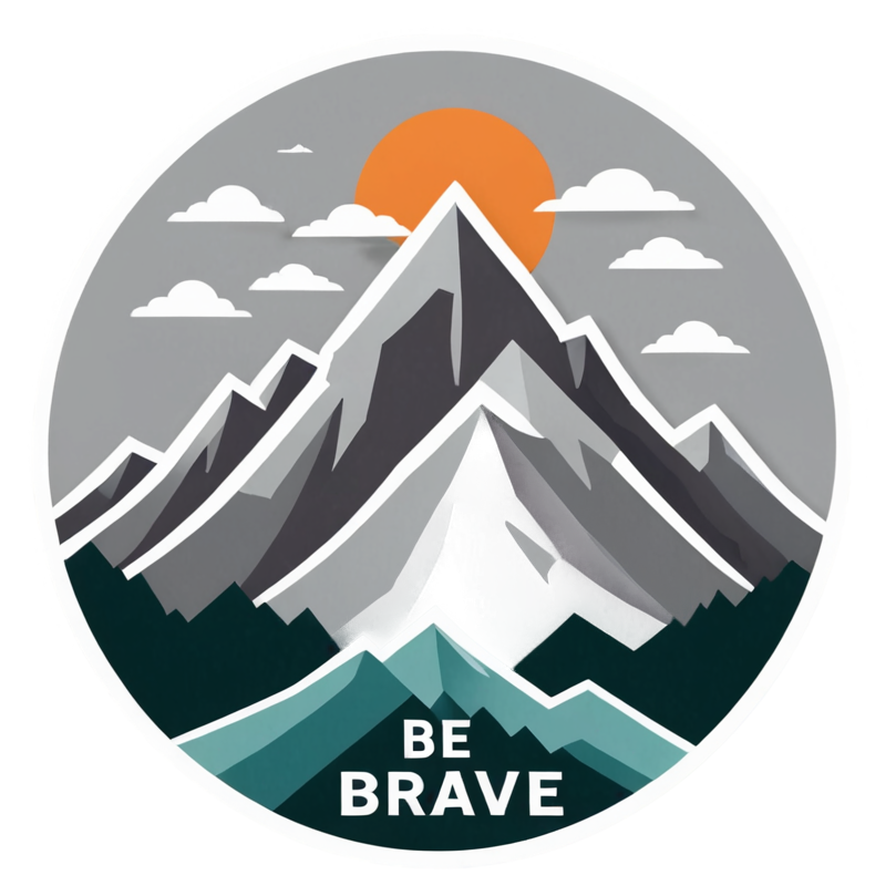 Be Brave (papercut) — affirmation stickers