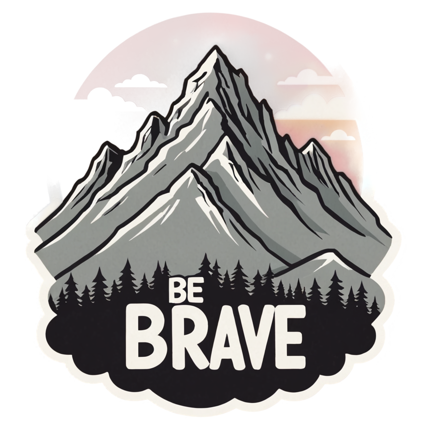 Be Brave (retro) — affirmation stickers