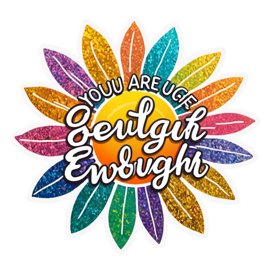 You Are Enough (holographic) — affirmation stickers