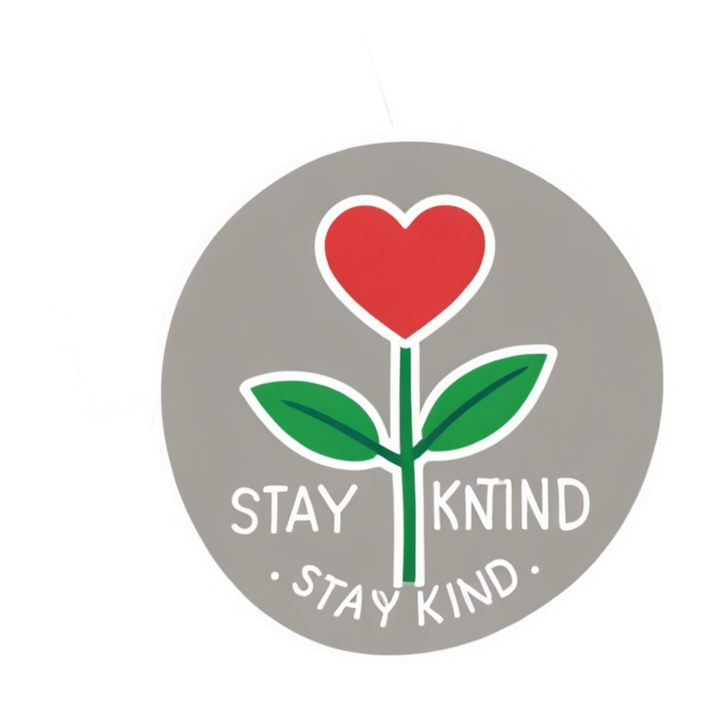 Stay Kind (lineart) — affirmation stickers