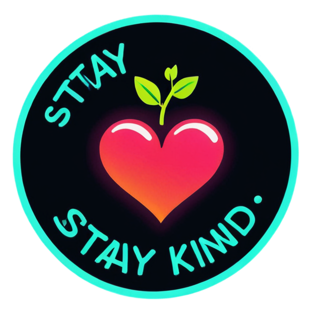 Stay Kind (neon) — affirmation stickers