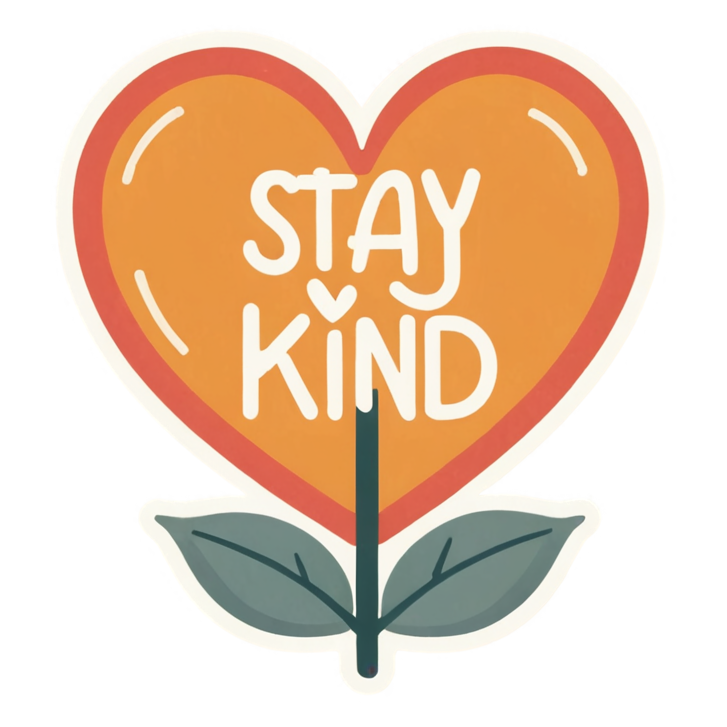 Stay Kind (retro) — affirmation stickers