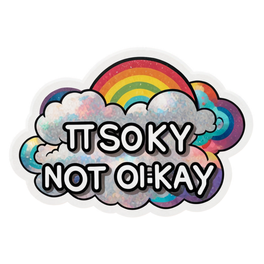 It's Okay (holographic) — affirmation stickers