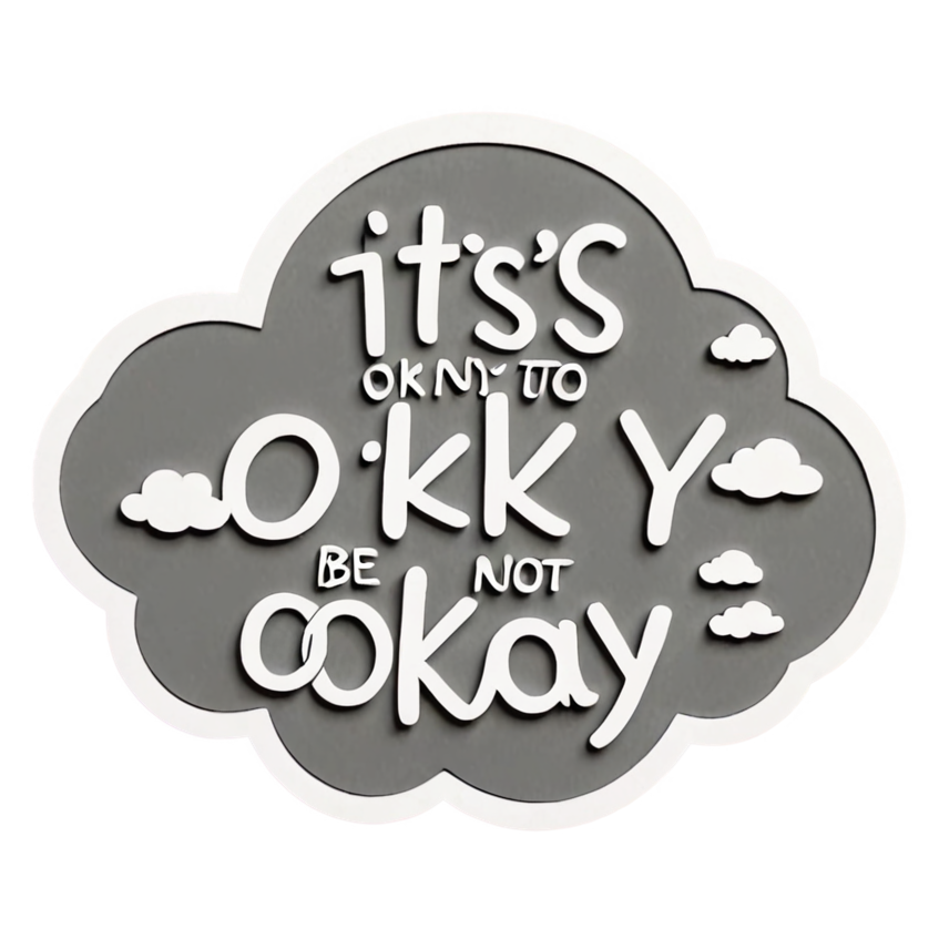 It's Okay (papercut) — affirmation stickers