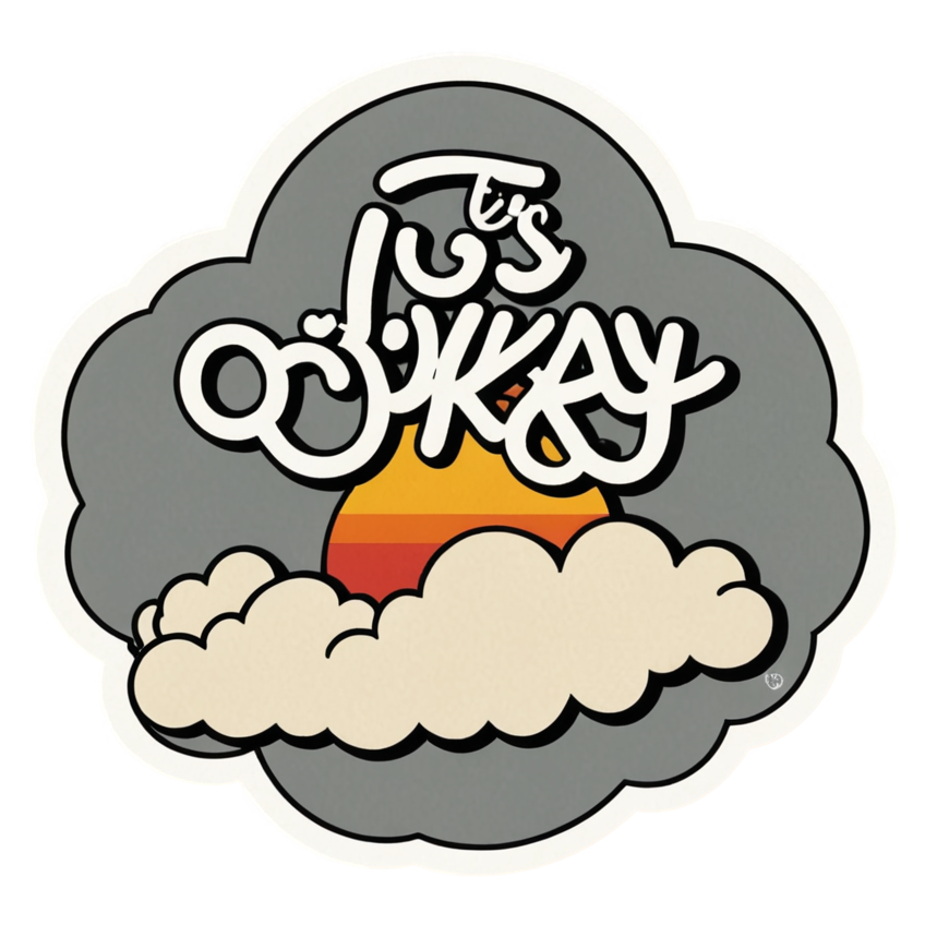 It's Okay (retro) — affirmation stickers