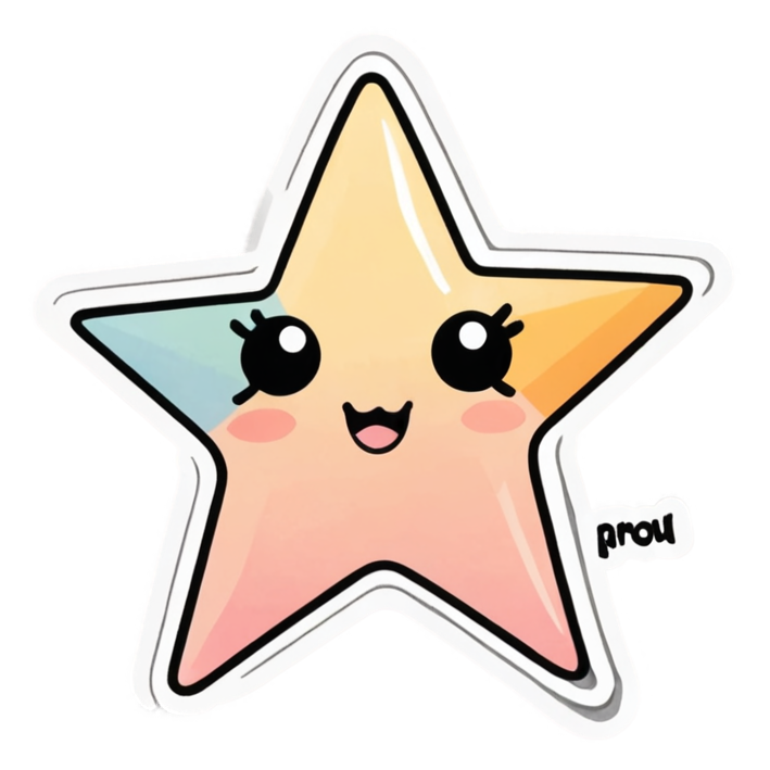 Proud Of You (kawaii) — affirmation stickers