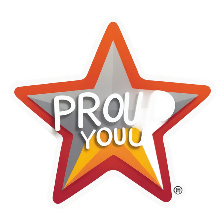 Proud Of You (lineart) — affirmation stickers
