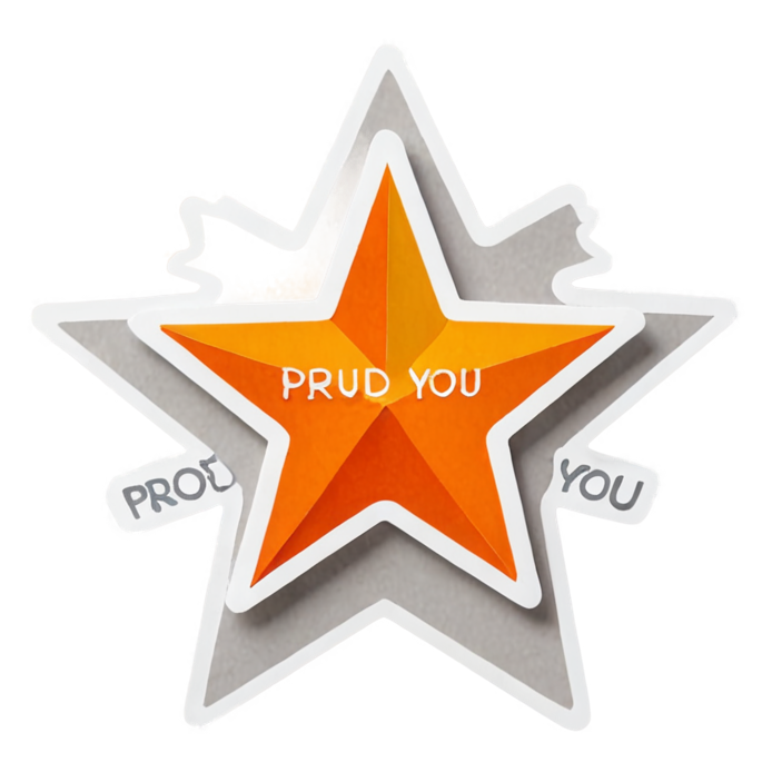 Proud Of You (papercut) — affirmation stickers