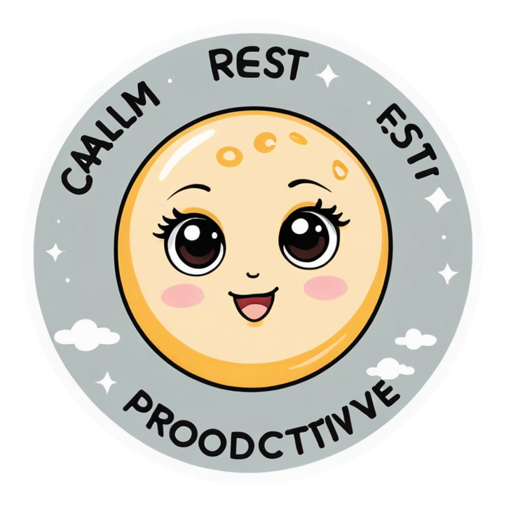 Rest Is Productive (kawaii) — affirmation stickers