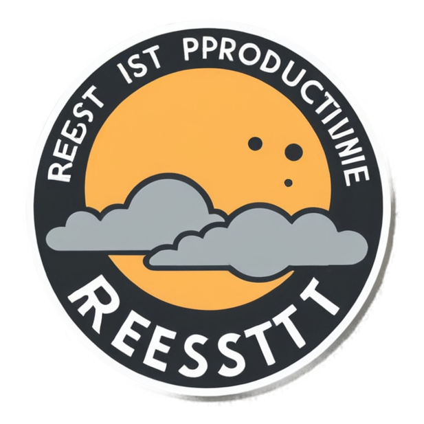 Rest Is Productive (lineart) — affirmation stickers
