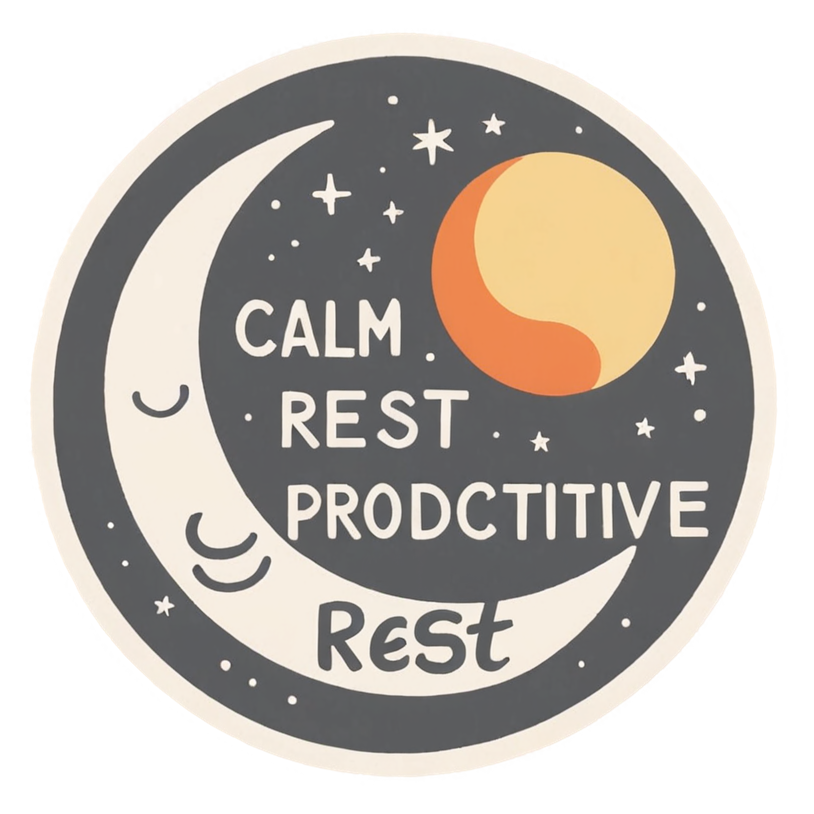 Rest Is Productive (retro) — affirmation stickers