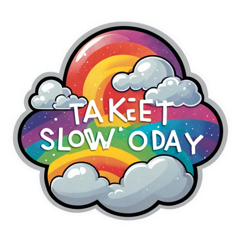 Soft Day (holographic) — affirmation stickers