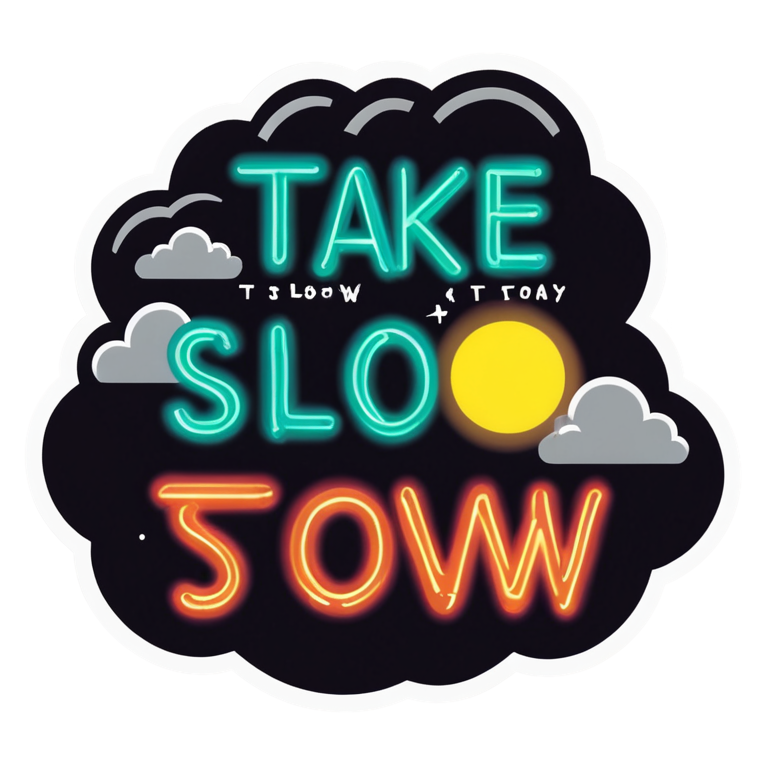 Soft Day (neon) — affirmation stickers
