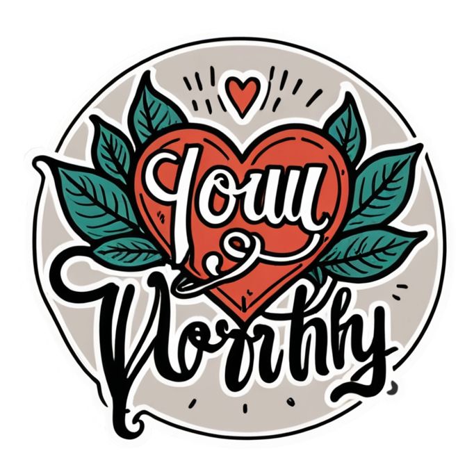 You Are Worthy (tattoo) — affirmation stickers