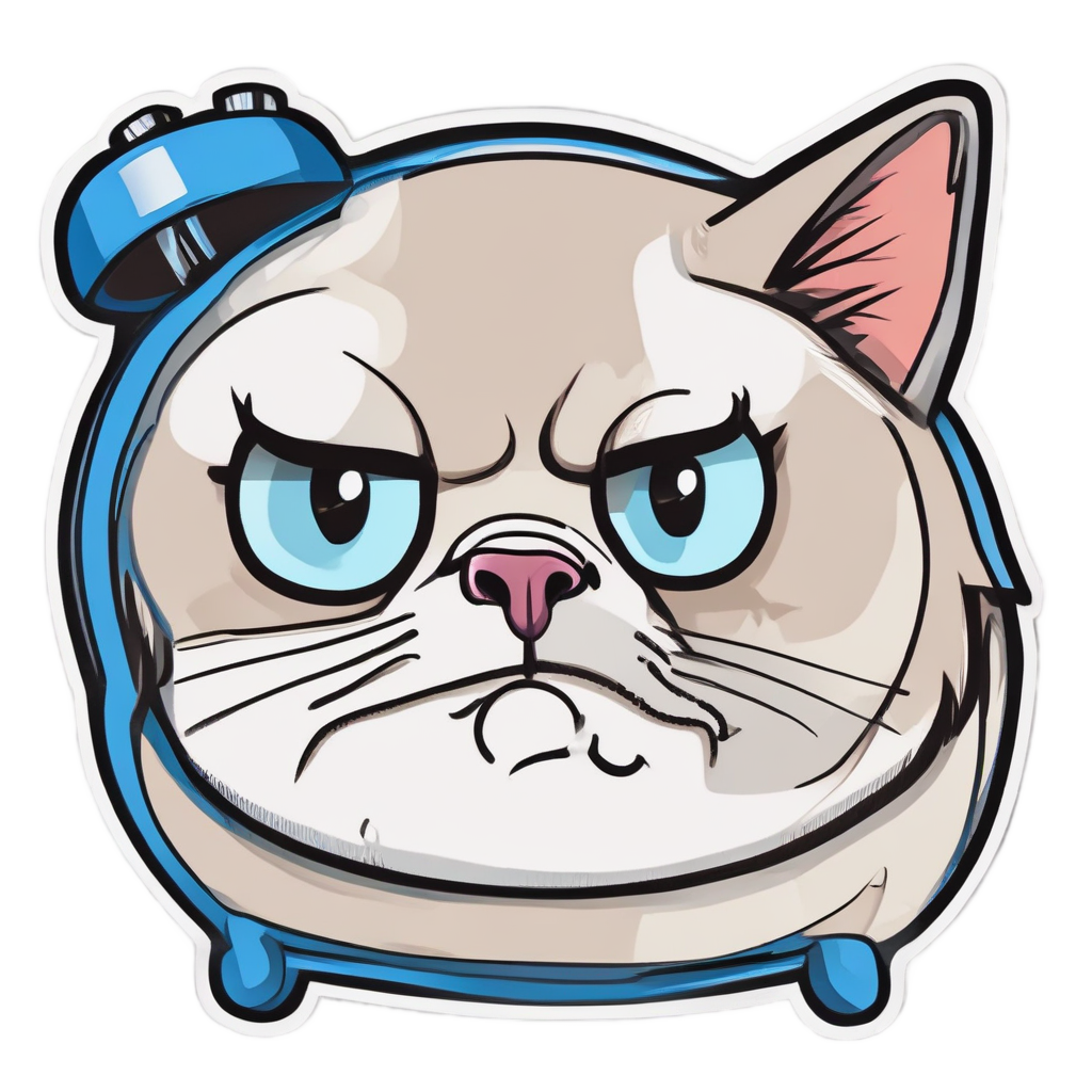 Alarm Clock Grudge — animals & pets stickers