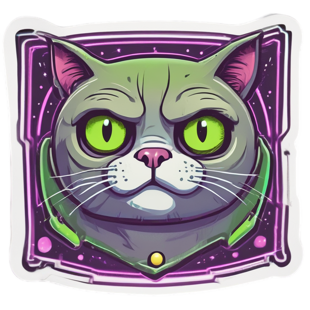 Alien Abduction Grump — animals & pets stickers