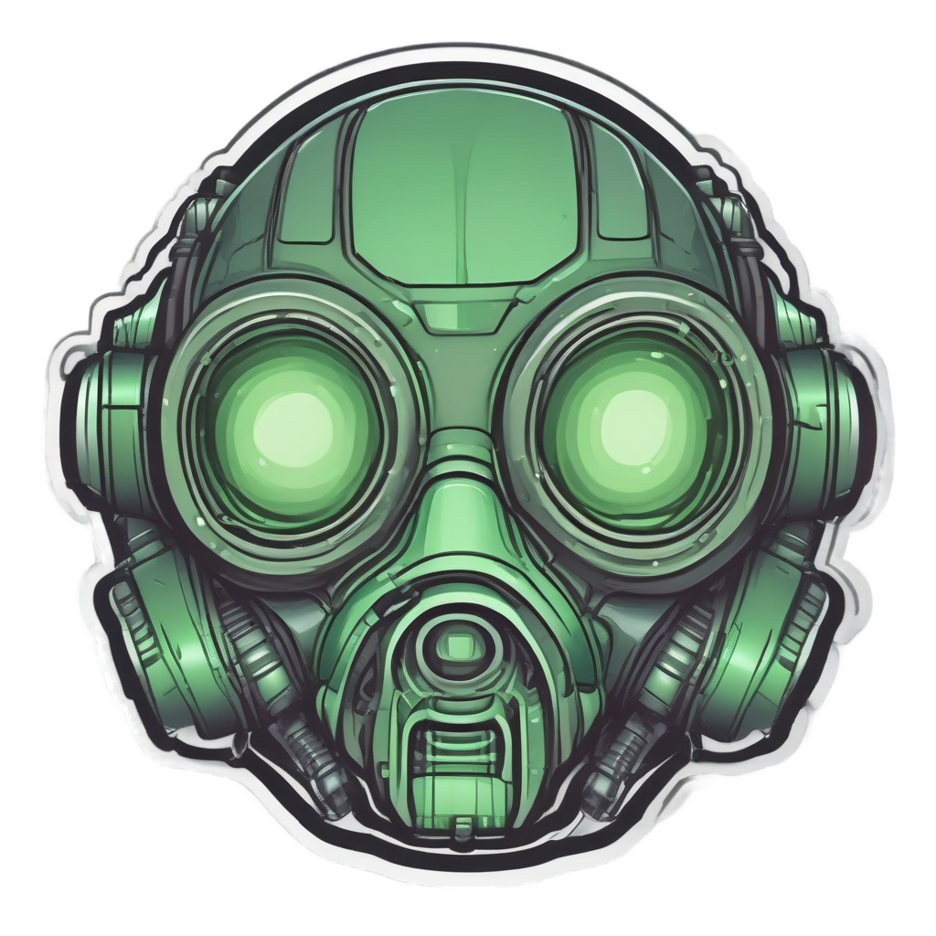 Alien Extraterrestrial Mask — gas mask stickers