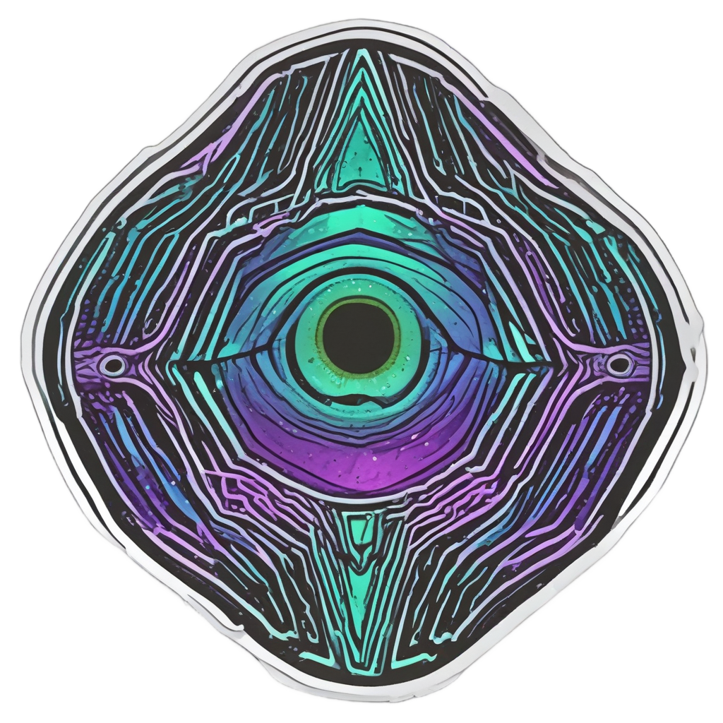 Alien Eye Scanner — warning signage stickers