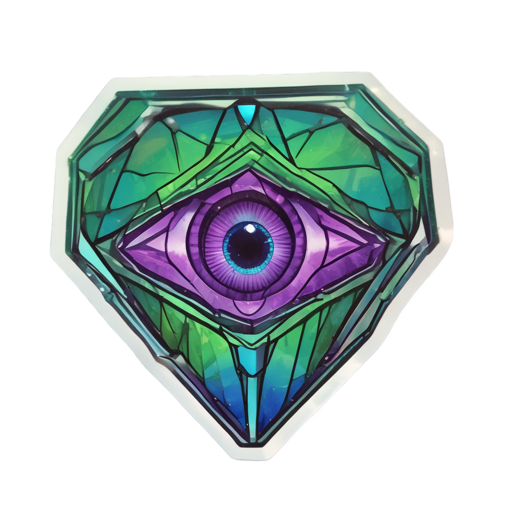 Alien Eye Staring — warning signage stickers