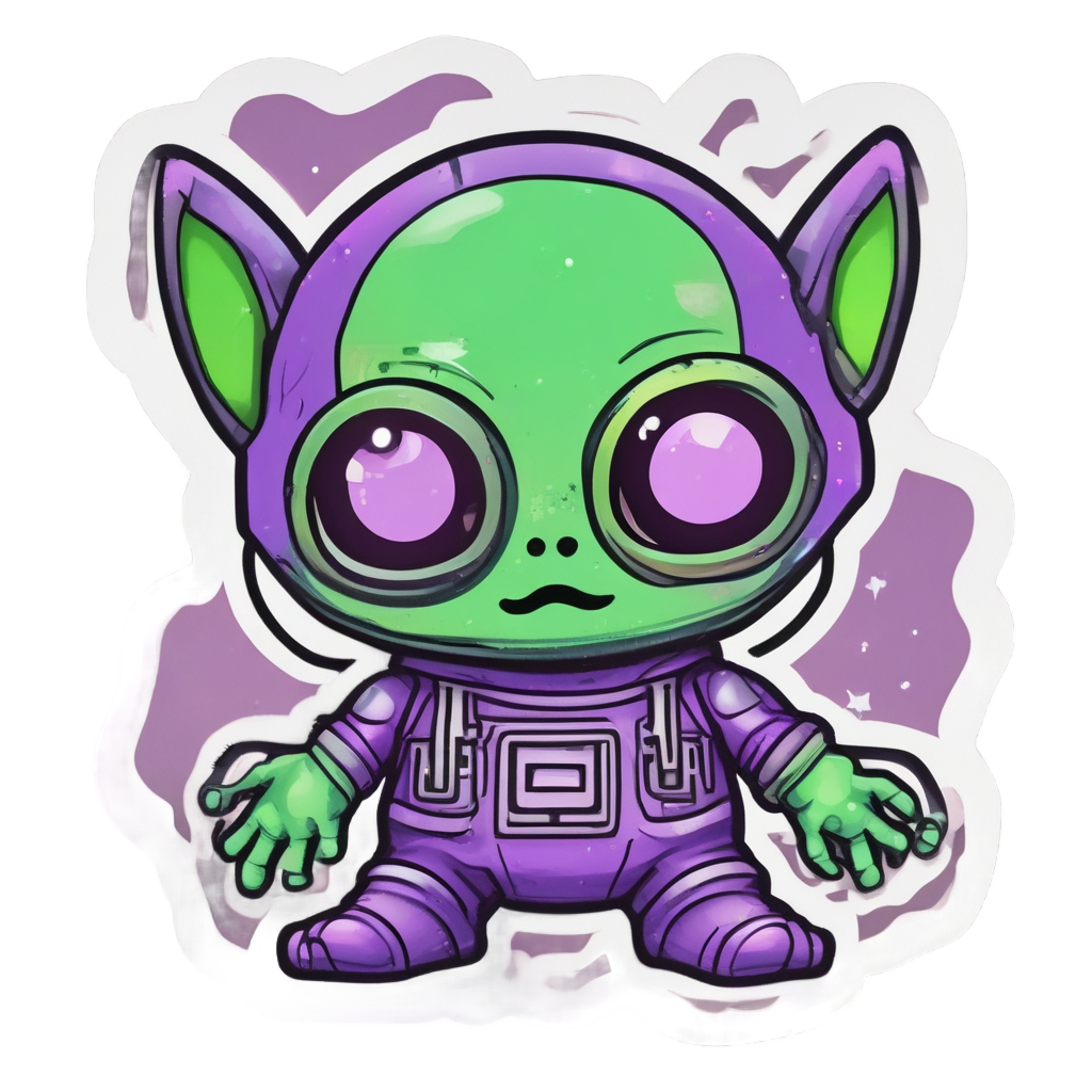 Alien Gas Mask Glow — gas mask stickers