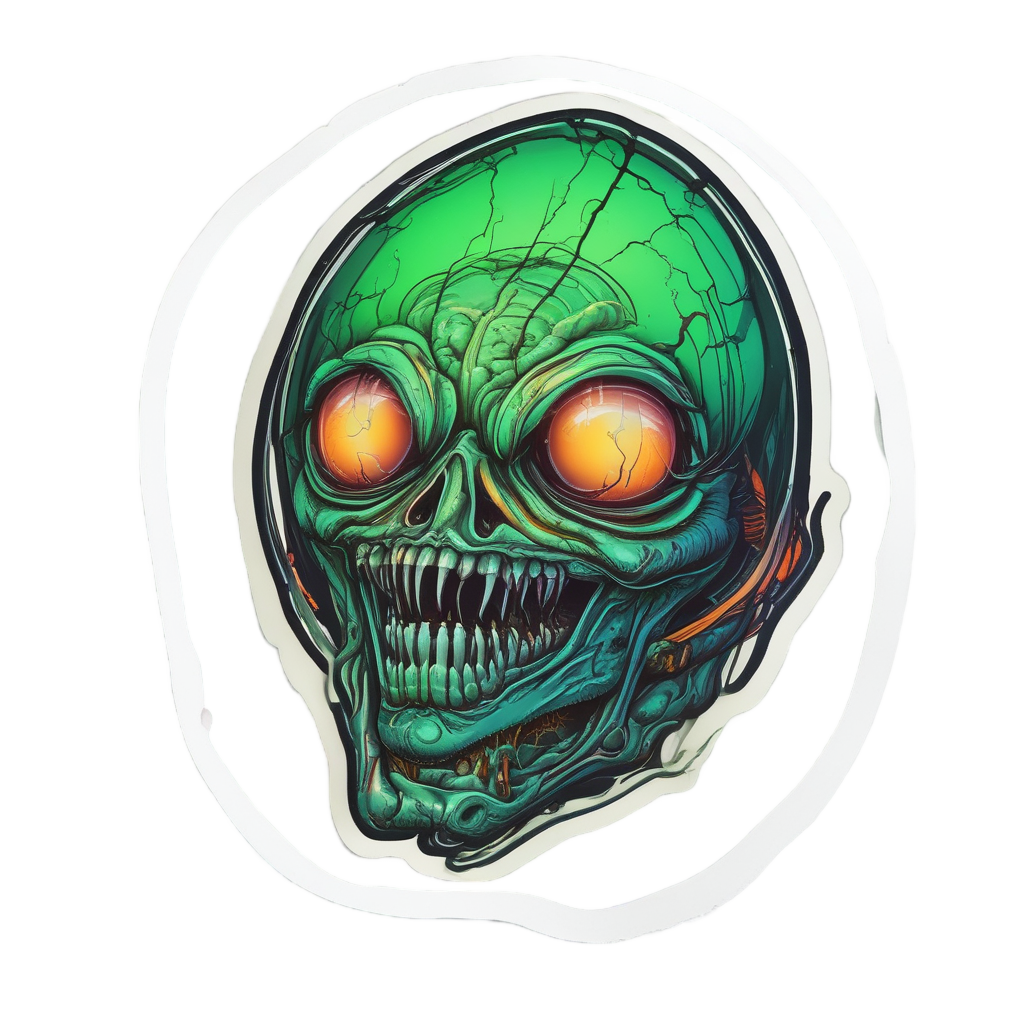 Alien Larva Pod — biohazard stickers