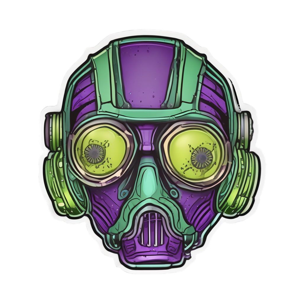 Alien Neon Eye Mask — gas mask stickers