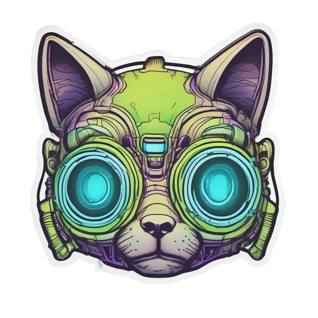 Alien Neon Gas Mask — gas mask stickers