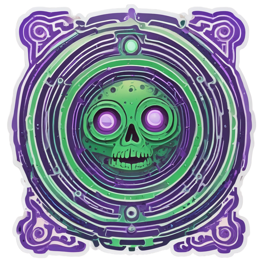 Alien Radioactive Eye — danger symbol stickers